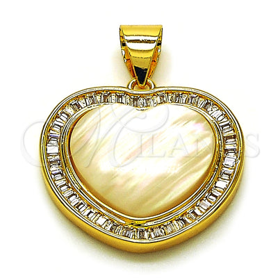 Gold Filled Gold-Filled Heart and Baguette Pendant 05.342.0193 for wholesale, main product view