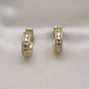 Oro Laminado Huggie Hoop, Gold Filled Style Polished, Golden Finish, 02.213.0571.25
