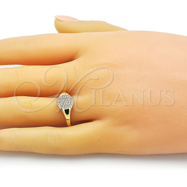 Gold Filled Ring — Multi Stone Ring with White Micro Pave Polished — alternate product view — SKU 154090 | Oro Laminado anillo — Multi Stone Ring with blanco Micro Pave pulido — SKU 154090