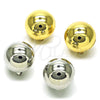 Oro Laminado Leverback Earring, Gold Filled Style Ball and Hollow Design, Polished, Golden Finish, 02.163.0221