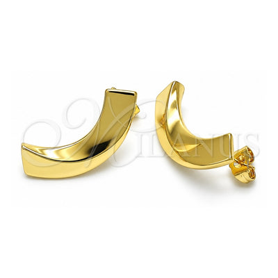 Oro Laminado Stud Earring, Gold Filled Style Polished, Golden Finish, 02.195.0220