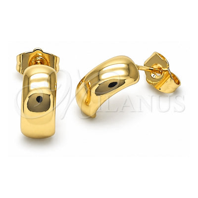 Oro Laminado Stud Earring, Gold Filled Style Polished, Golden Finish, 02.195.0225