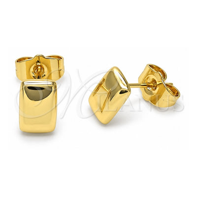 Oro Laminado Stud Earring, Gold Filled Style Polished, Golden Finish, 02.195.0227
