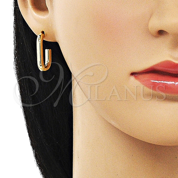 Gold Filled Hoop Earrings — Small Hoop Polished 02. — alternate product view — SKU 154152 | Oro Laminado aretes de aro — Small Hoop pulido 02. — SKU 154152