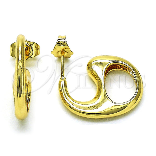 Gold Filled Ring — Stud Earring Puff Mariner Design Polished 02. — main product view — SKU 154155 | Oro Laminado anillo — Stud Earring Puff Mariner diseño pulido 02. — SKU 154155