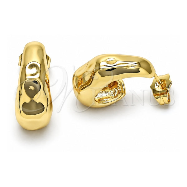 Oro Laminado Stud Earring, Gold Filled Style Polished, Golden Finish, 02.163.0225