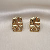 Oro Laminado Stud Earring, Gold Filled Style Polished, Golden Finish, 02.163.0230