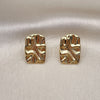 Oro Laminado Stud Earring, Gold Filled Style Polished, Golden Finish, 02.163.0230