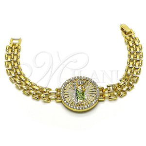 Gold Filled Bracelet — Fancy Bracelet San Judas and Bismark Design with — main product view — SKU 154178 | Oro Laminado brazalete — elegante Bracelet San Judas and Bismark diseño with — SKU 154178