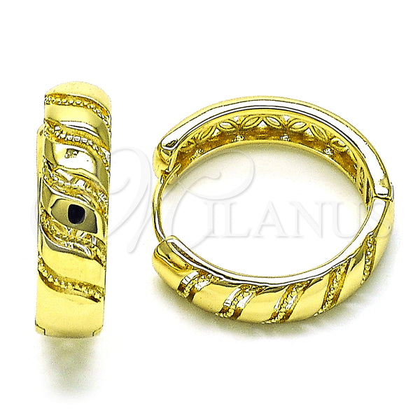 Gold Filled Hoop Earrings — Huggie Hoop Butterfly Design Polished 02. — main product view — SKU 154186 | Oro Laminado aretes de aro — Huggie Hoop Butterfly diseño pulido 02. — SKU 154186