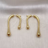 Oro Laminado Stud Earring, Gold Filled Style Polished, Golden Finish, 02.195.0232