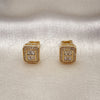 Gold Filled Ring — Stud Earring Baguette Design with White Micro Pave — alternate product view — SKU 154219 | Oro Laminado anillo — Stud Earring Baguette diseño with blanco Micro Pave — SKU 154219
