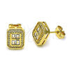 Gold Filled Ring — Stud Earring Baguette Design with White Micro Pave — alternate product view — SKU 154219 | Oro Laminado anillo — Stud Earring Baguette diseño with blanco Micro Pave — SKU 154219