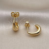 Gold Filled Ring — Stud Earring Polished 02. — alternate product view — SKU 154259 | Oro Laminado anillo — Stud Earring pulido 02. — SKU 154259