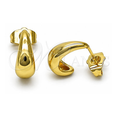 Oro Laminado Stud Earring, Gold Filled Style Polished, Golden Finish, 02.195.0236