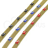 Oro Laminado Fancy Bracelet, Gold Filled Style Elephant and Bismark Design, Black Enamel Finish, Golden Finish, 03.331.0218.2.08 (08 MM Thickness, 8 Inches Length)