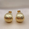 Dorado Oro Laminado Aretes, vista 4 de la galería del producto por Mayoreo, vista adicional 4 del producto