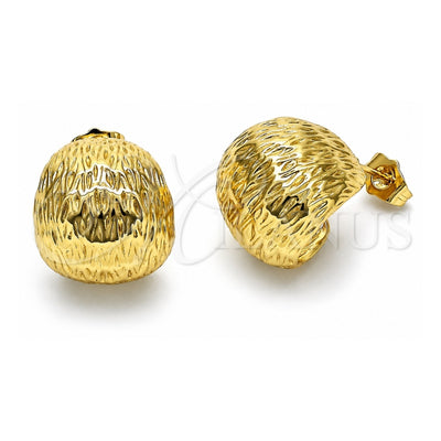 Oro Laminado Small Hoop, Gold Filled Style Diamond Cutting Finish, Golden Finish, 02.163.0240.20