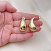 Gold Filled Ring — Stud Earring Teardrop Design Polished 02. — alternate product view — SKU 154293 | Oro Laminado anillo — Stud Earring Teardrop diseño pulido 02. — SKU 154293