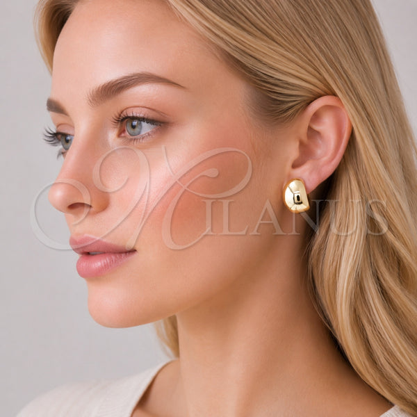 Gold Filled Ring — Stud Earring Polished 02. — alternate product view — SKU 154294 | Oro Laminado anillo — Stud Earring pulido 02. — SKU 154294