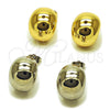 Oro Laminado Stud Earring, Gold Filled Style Polished, Golden Finish, 02.163.0242