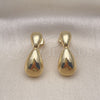Oro Laminado Dangle Earring, Gold Filled Style Polished, Golden Finish, 02.163.0249