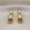 Oro Laminado Dangle Earring, Gold Filled Style Polished, Golden Finish, 02.163.0249