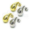 Oro Laminado Stud Earring, Gold Filled Style Teardrop Design, Polished, Golden Finish, 02.163.0250