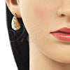 Oro Laminado Stud Earring, Gold Filled Style Polished, Golden Finish, 02.163.0253