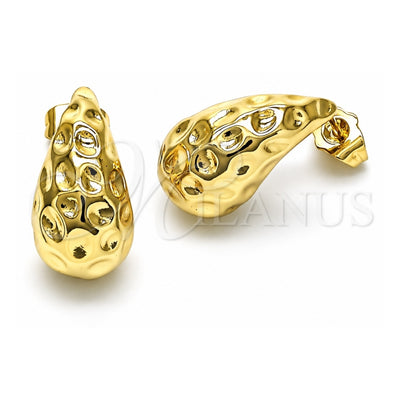 Oro Laminado Stud Earring, Gold Filled Style Polished, Golden Finish, 02.163.0253