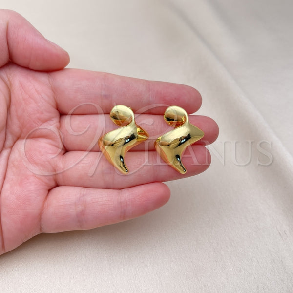 Gold Filled Ring — Stud Earring Polished 02. — alternate product view — SKU 154319 | Oro Laminado anillo — Stud Earring pulido 02. — SKU 154319