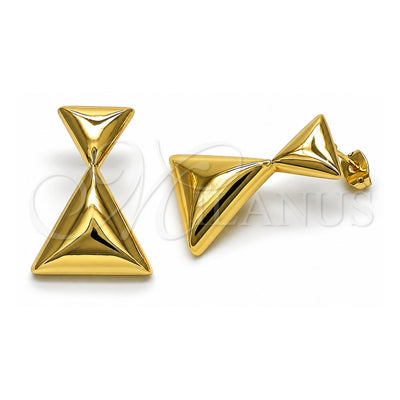 Oro Laminado Dangle Earring, Gold Filled Style Polished, Golden Finish, 02.368.0087