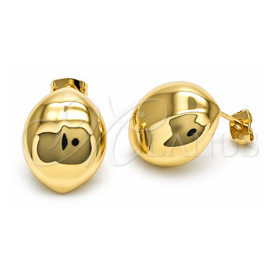 Oro Laminado Stud Earring, Gold Filled Style Polished, Golden Finish, 02.341.0166