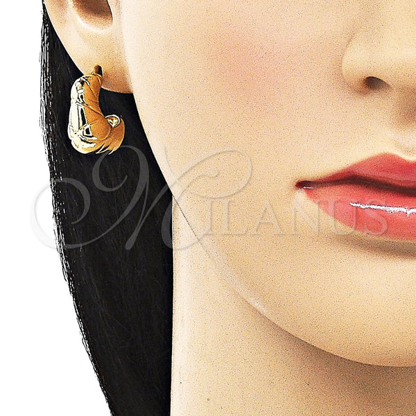 Gold Filled Hoop Earrings — Small Hoop Polished 02. — alternate product view — SKU 154350 | Oro Laminado aretes de aro — Small Hoop pulido 02. — SKU 154350