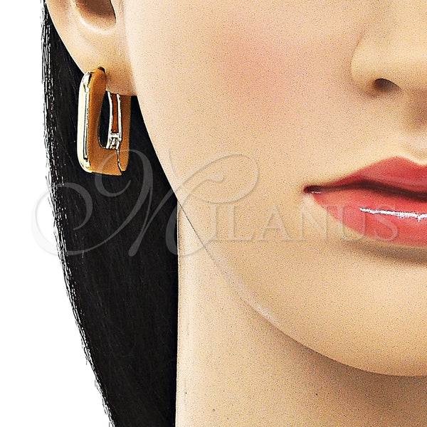 Gold Filled Hoop Earrings — Huggie Hoop Polished 02. — alternate product view — SKU 154351 | Oro Laminado aretes de aro — Huggie Hoop pulido 02. — SKU 154351
