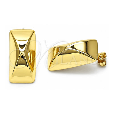 Oro Laminado Stud Earring, Gold Filled Style Polished, Golden Finish, 02.163.0265