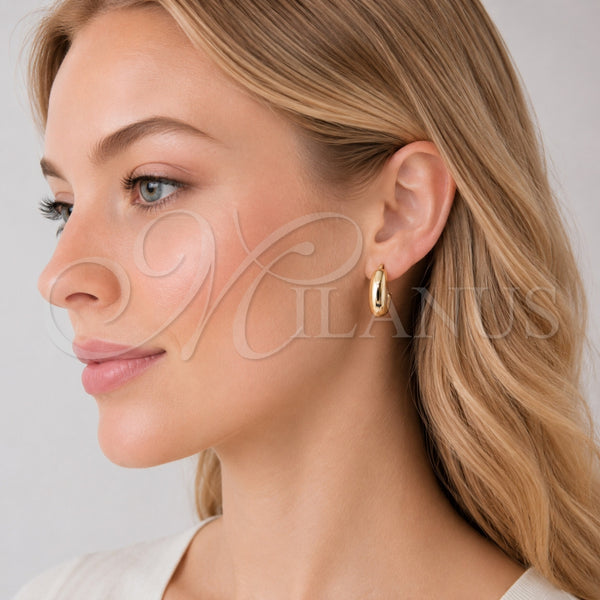 Gold Filled Ring — Stud Earring Polished 02. — alternate product view — SKU 154360 | Oro Laminado anillo — Stud Earring pulido 02. — SKU 154360
