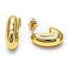 Oro Laminado Stud Earring, Gold Filled Style Polished, Golden Finish, 02.163.0268