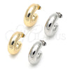 Oro Laminado Small Hoop, Gold Filled Style Hollow Design, Polished, Golden Finish, 02.163.0277.25