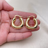 Oro Laminado Medium Hoop, Gold Filled Style Hollow Design, Polished, Golden Finish, 02.163.0280.27