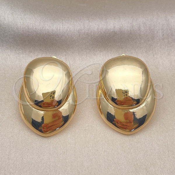 Gold Filled Ring — Stud Earring Leaf Design Polished 02. — alternate product view — SKU 154374 | Oro Laminado anillo — Stud Earring Leaf diseño pulido 02. — SKU 154374