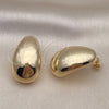 Oro Laminado Stud Earring, Gold Filled Style Polished, Golden Finish, 02.163.0282