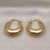 Oro Laminado Small Hoop, Gold Filled Style Hollow Design, Polished, Golden Finish, 02.163.0283.25