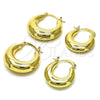 Oro Laminado Small Hoop, Gold Filled Style Hollow Design, Polished, Golden Finish, 02.163.0283.25