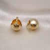 Oro Laminado Small Hoop, Gold Filled Style Ball Design, Polished, Golden Finish, 02.195.0243.16