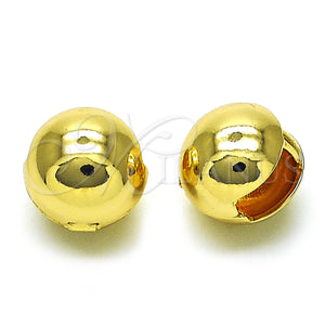 Gold Filled Hoop Earrings — Huggie Hoop Ball Design Polished 02. — main product view — SKU 154385 | Oro Laminado aretes de aro — Huggie Hoop Ball diseño pulido 02. — SKU 154385