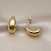 Oro Laminado Stud Earring, Gold Filled Style Polished, Golden Finish, 02.195.0247