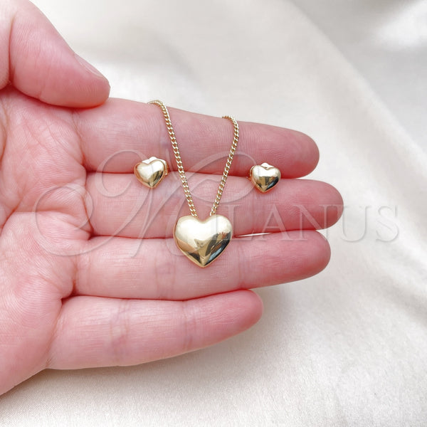 Gold Filled Ring — Earring and Pendant Adult Set Heart Design Polished — alternate product view — SKU 154397 | Oro Laminado anillo — Earring and Pendant Adult Set corazón diseño pulido — SKU 154397
