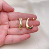 Oro Laminado Stud Earring, Gold Filled Style Polished, Golden Finish, 02.156.0669