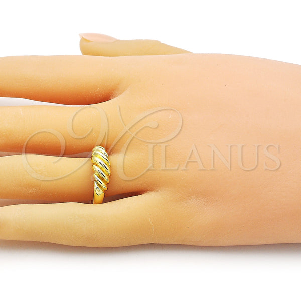 Gold Filled Ring — Elegant Ring Twist Design Polished 01. One size — alternate product view — SKU 154404 | Oro Laminado anillo — Elegant Ring Twist diseño pulido 01. One size — SKU 154404
